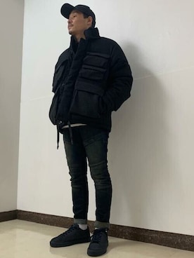 「G-STAR RAW（ジースターロゥ）のアイテム（ダウンジャケット/コート）」を使った、G-Star RAWさん（メンズ・170cm）の冬コーディネート