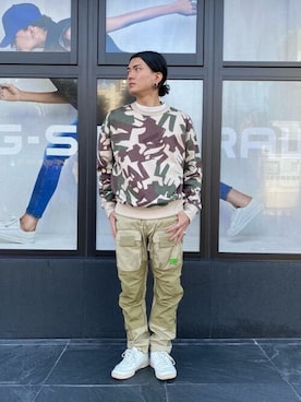 「G-STAR RAW（ジースターロゥ）のアイテム（スウェット）」を使った、G-Star RAWさん（メンズ・167cm）の冬コーディネート