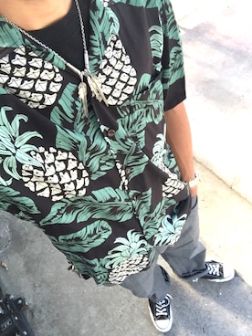 「MADE IN USA（メイドインユーエスエー）のアイテム」を使った、KAZUKI YAMADAさん（メンズ・178cm）の夏コーディネート