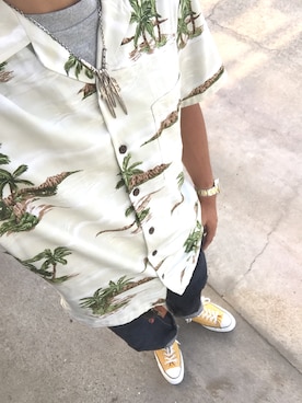 「MADE IN USA（メイドインユーエスエー）のアイテム」を使った、KAZUKI YAMADAさん（メンズ・178cm）の夏コーディネート