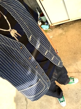 「チャックテイラー」｜「アイテム（アナログ腕時計）」を使った、KAZUKI YAMADAさん（メンズ・178cm）の秋コーディネート