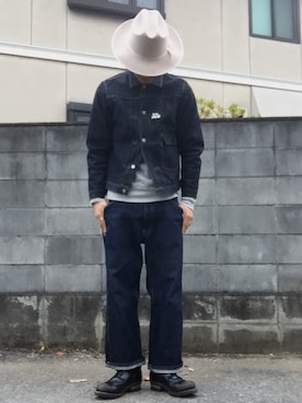 「LARRY SMITH（ラリースミス）のアイテム（リング）」を使った、KAZUKI YAMADAさん（メンズ・178cm）の秋コーディネート