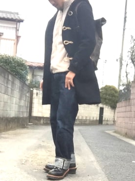 「LARRY SMITH（ラリースミス）のアイテム（リング）」を使った、KAZUKI YAMADAさん（メンズ・178cm）の冬コーディネート