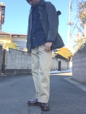 KAZUKI YAMADAさんの「Schott/ショット/FATIGUE COVERALL JACKET/ファティーグ カバーオール ジャケット」を使ったコーディネート