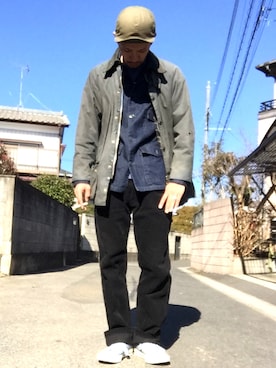 「SCHOTT」｜「アイテム（カバーオール）」を使った、KAZUKI YAMADAさん（メンズ・178cm）の冬コーディネート