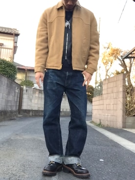 「70's」｜「アイテム（ブルゾン）」を使った、KAZUKI YAMADAさん（メンズ・178cm）の春コーディネート