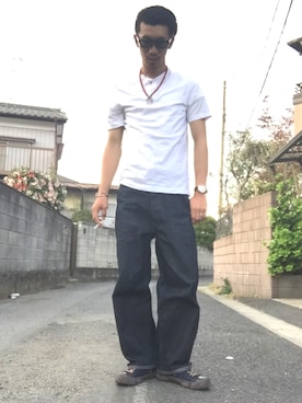 「SCHOTT」｜「アイテム（腕時計）」を使った、KAZUKI YAMADAさん（メンズ・178cm）の春コーディネート
