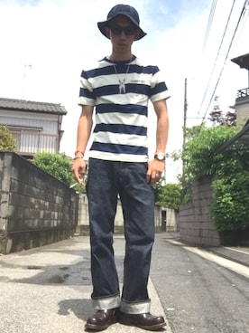 「SCHOTT」｜「アイテム（腕時計）」を使った、KAZUKI YAMADAさん（メンズ・178cm）の春コーディネート