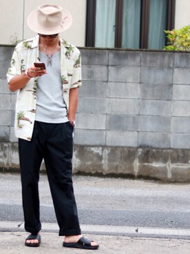 「MADE IN USA（メイドインユーエスエー）のアイテム」を使った、KAZUKI YAMADAさん（メンズ・178cm）の夏コーディネート