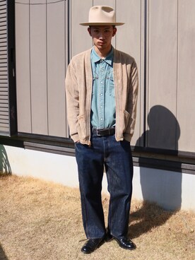 「AMERICAN OPTICAL（アメリカンオプチカル）のアイテム」を使った、KAZUKI YAMADAさん（メンズ・178cm）の春コーディネート