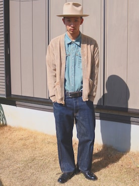 「AMERICAN OPTICAL（アメリカンオプチカル）のアイテム」を使った、KAZUKI YAMADAさん（メンズ・178cm）の春コーディネート