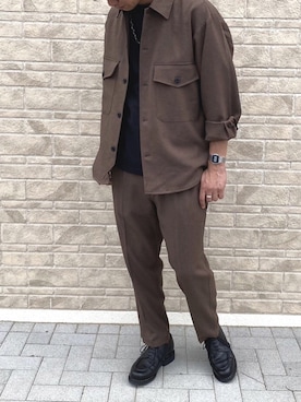 「Paraboot（パラブーツ）の【Paraboot】CHAMBORD　パラブーツ　シャンボード（ドレスシューズ）」を使った、KAZUKI YAMADAさん（メンズ・178cm）の秋コーディネート