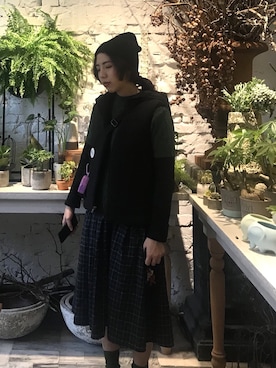 「NIKE(ナイキ)のアイテム(ショルダーバッグ)」を使った、Chiang Pei Chiさん(レディース・155cm)の冬コーディネート