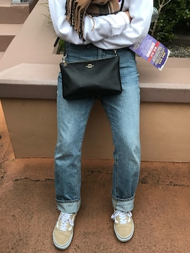 「SPINNS（スピンズ）のアイテム（マフラー）」を使った、Msaさん（レディース・153cm）の秋コーディネート