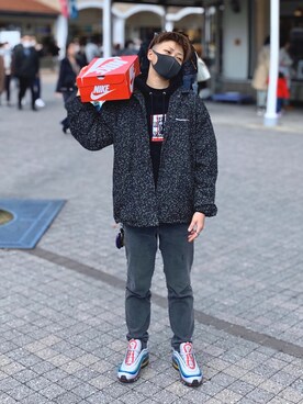 「BlackEyePatch（ブラックアイパッチ）のアイテム（その他アウター）」を使った、TELさん（メンズ・160cm）の春コーディネート
