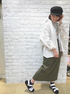「ピクニック」｜「アイテム（その他アウター）」を使った、kayoさん（レディース・153cm）の春コーディネート