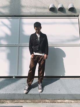 「BEAMS（ビームス）のアイテム（ジャケット/アウター、ブラック系）」を使った、kairiさん（メンズ・175cm）の春コーディネート