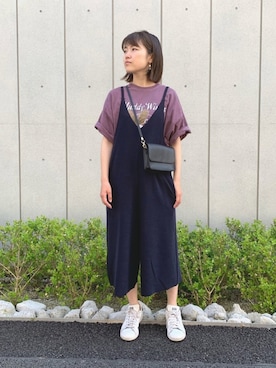 「Factor=（ファクターイコール）のアイテム（オールインワン・サロペット）」を使った、Nakamuraさん（レディース・156cm）の春コーディネート