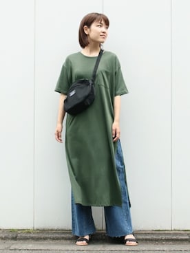 「Factor=（ファクターイコール）のアイテム（バッグ）」を使った、Nakamuraさん（レディース・156cm）の夏コーディネート