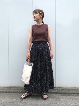 「Factor=（ファクターイコール）のアイテム（バッグ）」を使った、Nakamuraさん（レディース・155cm）の夏コーディネート