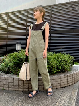 「Factor=（ファクターイコール）のアイテム（オールインワン・サロペット）」を使った、Nakamuraさん（レディース・156cm）の夏コーディネート