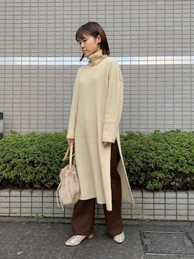 「Factor=（ファクターイコール）のアイテム（パンツ）」を使った、Nakamuraさん（レディース・156cm）の秋コーディネート