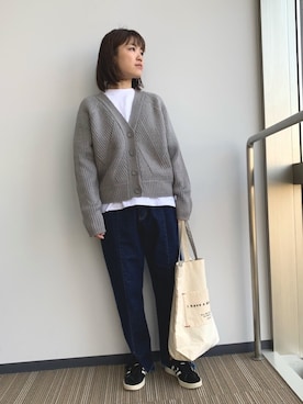「Factor=（ファクターイコール）のアイテム（バッグ）」を使った、Nakamuraさん（レディース・156cm）の冬コーディネート