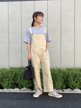 「Factor=（ファクターイコール）のアイテム（オールインワン・サロペット）」を使った、Nakamuraさん（レディース・156cm）の春コーディネート