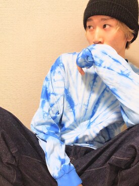 「Scye（サイ）のアイテム（デニムパンツ）」を使った、坂本たかまささん（メンズ・173cm）の春コーディネート