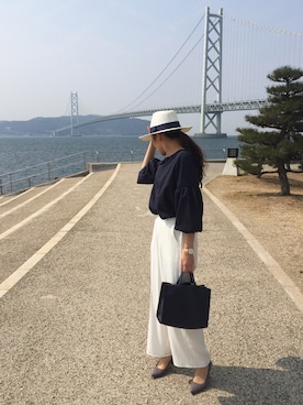 「coca（ANDEX shoes product）（コカ）のアイテム（パンツ）」を使った、kaorinnさん（レディース・158cm）の春コーディネート