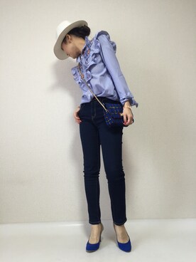 「GINETTE（ジネット）のアイテム」を使った、kaorinnさん（レディース・158cm）の春コーディネート