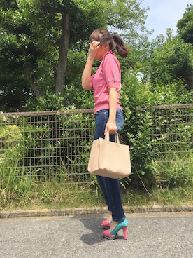 「tocco（トッコ）のアイテム（ニット/セーター）」を使った、kaorinnさん（レディース・158cm）の夏コーディネート