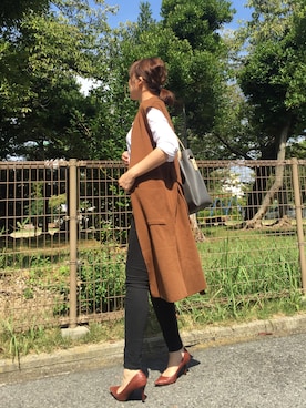 「JOAMOM（ジョアマン）のアイテム」を使った、kaorinnさん（レディース・158cm）の秋コーディネート