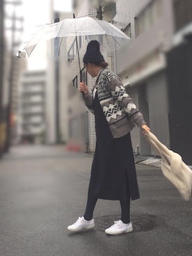「カウチン」｜「アイテム（ワンピース/ドレス）」を使った、kaorinnさん（レディース・158cm）の秋コーディネート
