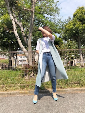 「NETSTAR（ネットスター）のアイテム（ジャケット/アウター）」を使った、kaorinnさん（レディース・158cm）の春コーディネート