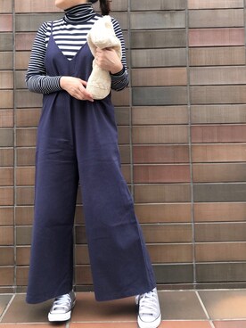 「アイテム（クラッチバッグ、ホワイト系）」を使った、kaorinnさん（レディース・158cm）の春コーディネート
