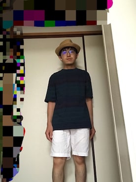 「しまむら（シマムラ）のアイテム（ハット）」を使った、 ucさん（メンズ・160cm）の夏コーディネート