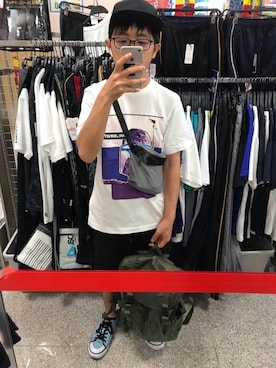 「Alpha Industries（アルファインダストリーズ）のアイテム（バッグ）」を使った、 ucさん（メンズ・160cm）の夏コーディネート