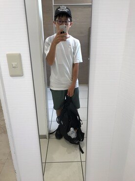 「アイテム（スマホグッズ、ブルー系）」を使った、 ucさん（メンズ・159cm）の秋コーディネート