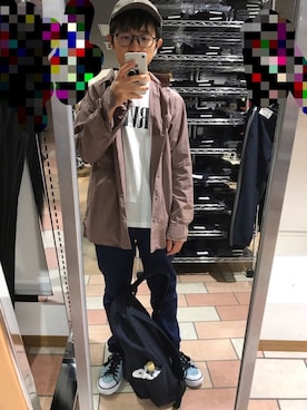 「しまむら（シマムラ）のアイテム（キャップ）」を使った、 ucさん（メンズ・159cm）の秋コーディネート