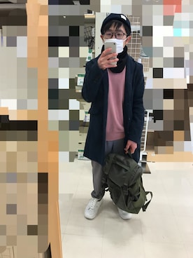 「Alpha Industries（アルファインダストリーズ）のアイテム（バッグ）」を使った、 ucさん（メンズ・159cm）の春コーディネート