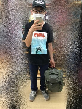 「Alpha Industries（アルファインダストリーズ）のアイテム（バッグ）」を使った、 ucさん（メンズ・159cm）の夏コーディネート