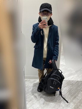 「THE CASUAL（カジュアル）のアイテム（ジャケット/アウター）」を使った、flさん（メンズ・159cm）の冬コーディネート