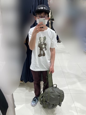 「Alpha Industries（アルファインダストリーズ）のアイテム（バッグ）」を使った、 ucさん（メンズ・159cm）の春コーディネート