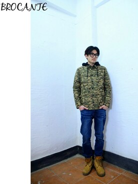「Carhartt（カーハート）のアイテム（ナイロンジャケット）」を使った、김원희さん（メンズ・180cm）の冬コーディネート