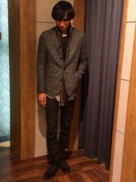Suguru Yoshizakiさん（メンズ・178cm）の冬コーディネート