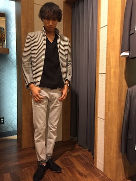 Suguru Yoshizakiさん（メンズ・178cm）の冬コーディネート