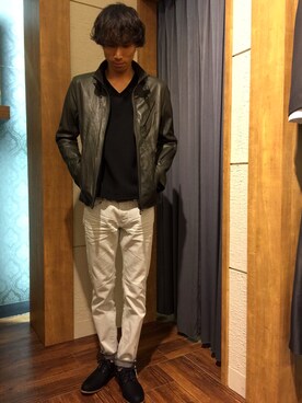 Suguru Yoshizakiさん（メンズ・178cm）の冬コーディネート