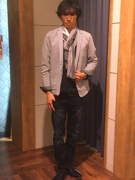 Suguru Yoshizakiさん（メンズ・178cm）の冬コーディネート