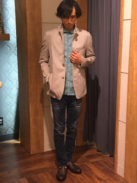 Suguru Yoshizakiさん（メンズ・178cm）の春コーディネート